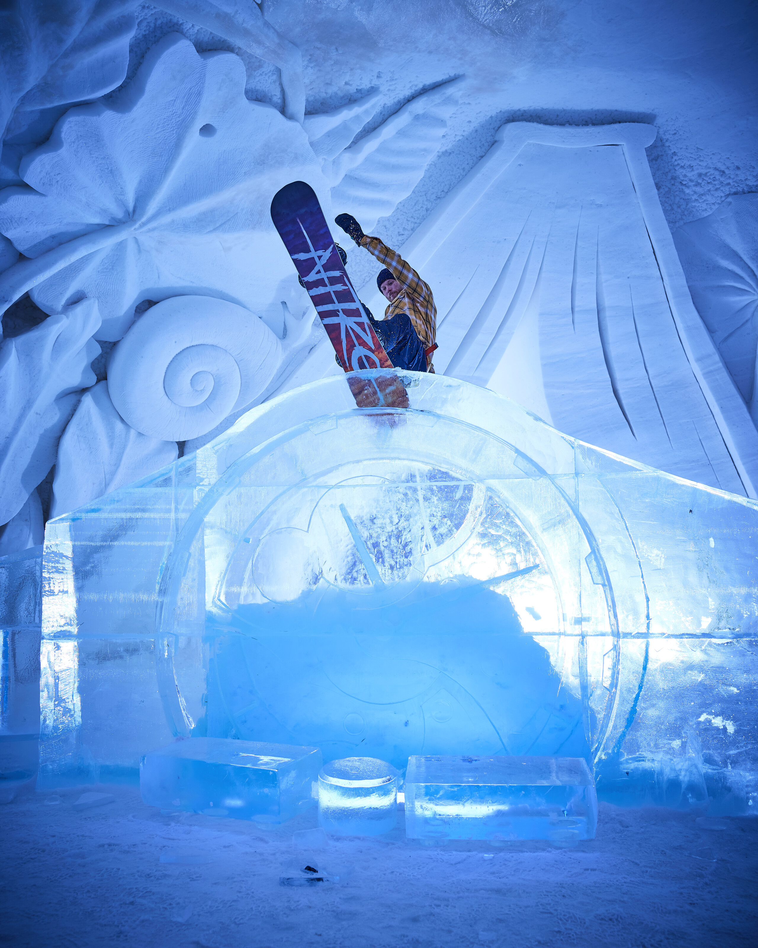 Eero Ettala at Snowcastle at Kittilä, Finland in April 2021 // SI202110130467 // Usage for editorial use only //